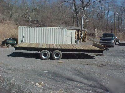 New tandem axel trailer 8X20 hay hauler deck no 