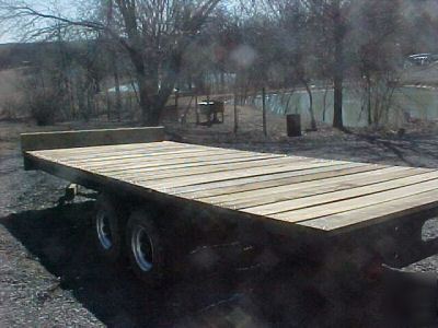 New tandem axel trailer 8X20 hay hauler deck no 