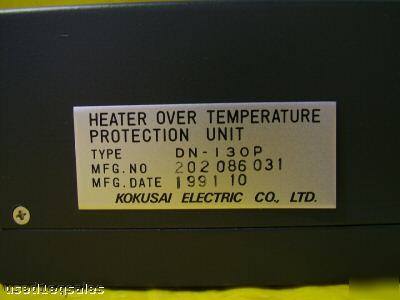Kokusai electric co., ltd overheat protector dn-130 p
