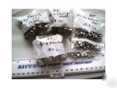 150 stainless steel nylock nuts 18-8 s.s. assort.