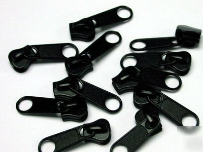 #5 molded plastic zipper sliders long (580) black 100PC