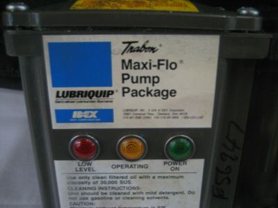 Maxi-flo pump lubriquip trabon