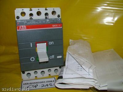 New abb sace isomax S3 b 225A 3 pole circuit breaker
