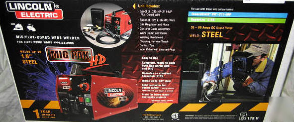 New lincoln mig pak hd flux core welder ~ 100% spankin 