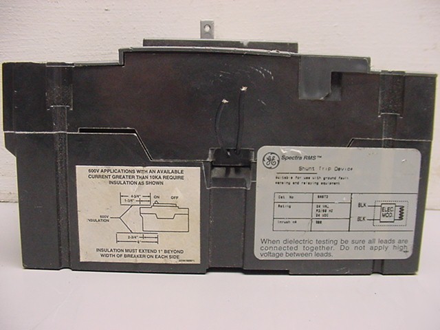 Ge spectra rms 3 pole 100 amp 80 amp 600 vac breaker