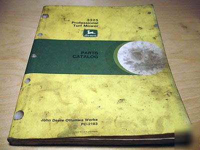 John deere 3325 pro turf mower parts manual catalog jd