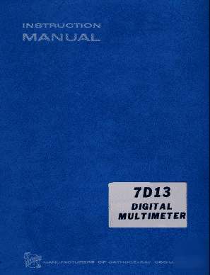 Tektronix 7D13 svc/op manual in 2 resolutions text srch