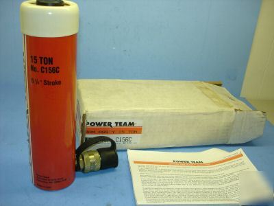 Power team C156C 15 ton 6-1/8 stroke hydraulic cylinder