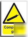 Compressed gas sign-adh.vinyl-300X400MM(wa-076-am)