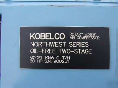 Kobelco rotary screw air compressor dryer &filters 60HP