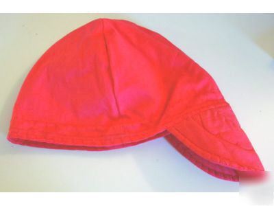 New solid fiery red welding hat 6 7/8