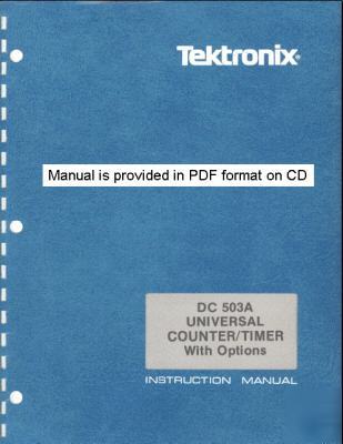 Tek tektronix DC503A dc 503A operation & service manual