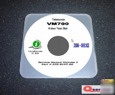 Tektronix tek VM700 service manual vol 1 cd