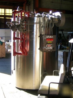 Used: fulton fuel fired steam boiler, model fb-080-a. r