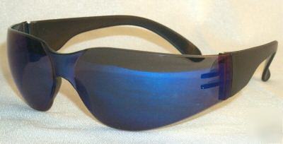 12 chirons wraparound blu mirror safety glasses S2862MX