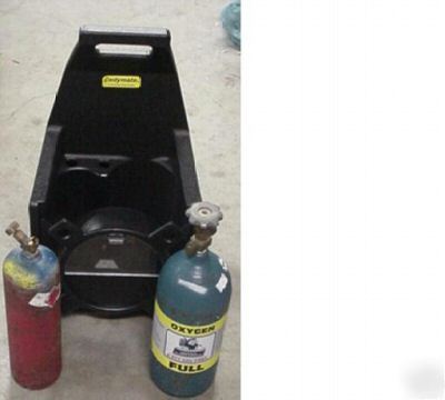 Caddy with an acetylene and an oxygen bottle