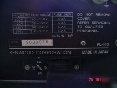 Kenwood FL140 fl 140 wow flutter meter