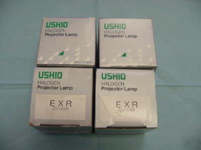 New lot of ushio exr halogen projector lamps, . qty.4 <