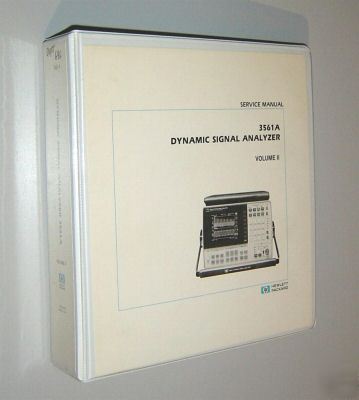 Hp - agilent 3561A original service manual volume 2