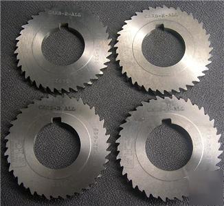 4 carb-r-all carbide side milling cutters staggered 