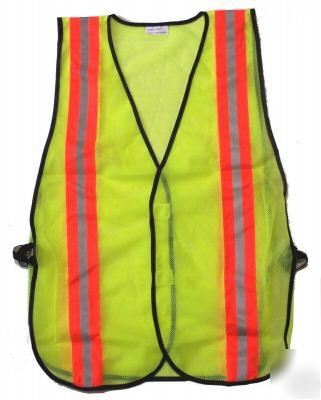 5 traffic police construction safety vest vests lime 