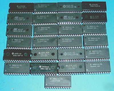 6116 16K bit (2KX8) static ram, 25PC mixed lot