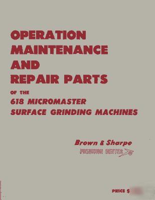Brown & sharpe 618 micromaster full manual