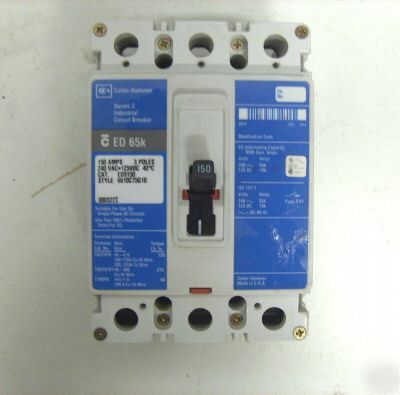 Cutler-hammer circuit breaker ED3150 150A 240VAC 3P 