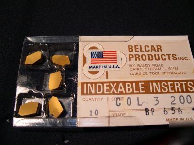 New 10 each belcar cutoff inserts col 3 200 BP656