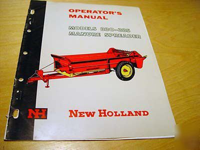 New holland 330 335 manure spreader operator's manual