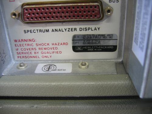 Hp 8566B spectrum analyzer, 100 khz - 22 ghz