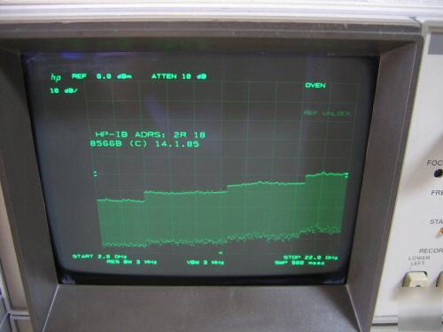 Hp 8566B spectrum analyzer, 100 khz - 22 ghz