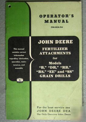 John deere fertilizer attachments drills b, dr, rb, rs+