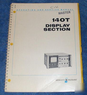 Hp - agilent 140T original service - operating manual