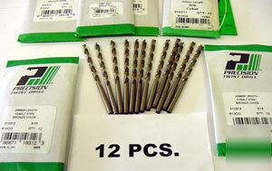 New (12) #11 cobalt jobber drills - precision twist