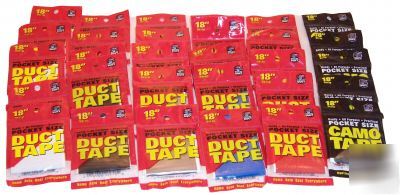 Pocket duct tape 6 color mega (30 piece) rainbow pack