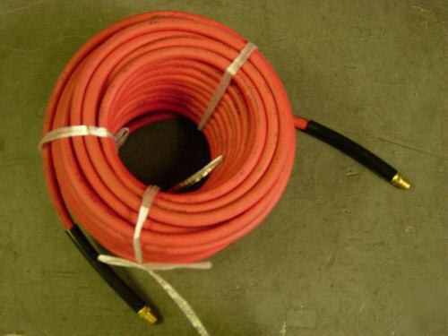 Red rubber air compressor hose 1/4 in. dia. 25 ft 
