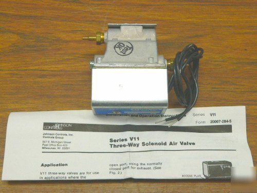 Johnson controls 3-way solenoid air valve V11PNA-105