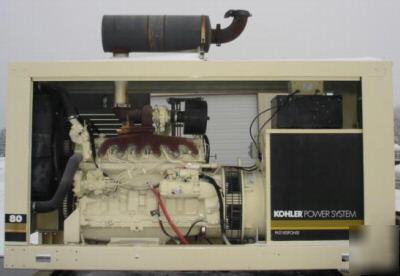 76KW kohler / john deere diesel generator - 393 hours