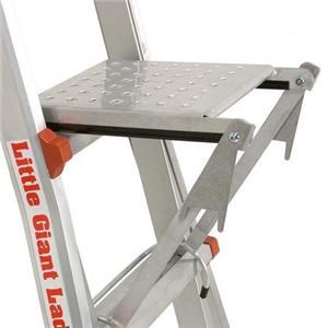 Work platform, little giant ladder shelf accessory