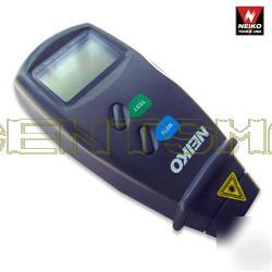  digital laser photo tachometer non contact rpm os @