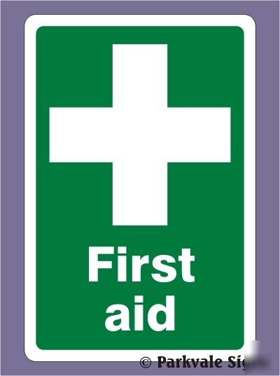 200X300 first aid sign - rigid (0449)