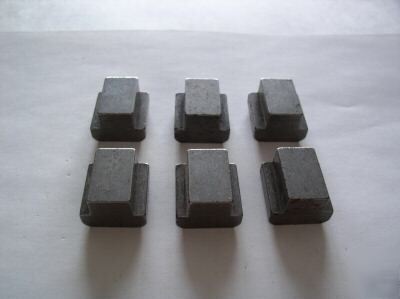 6 blank metric t- nuts for 16MM slot, semiacabecas-t