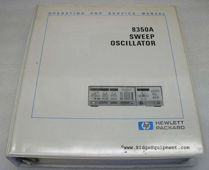 Hp 8350A operating & service manual