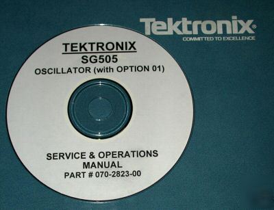 Tektronix SG505 service & operations manual
