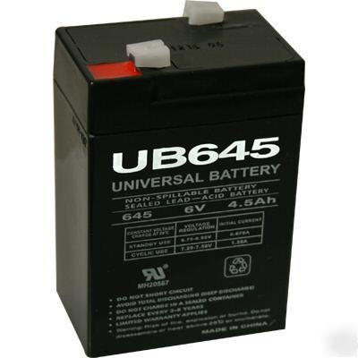 Universal UB645 6V 4.5AH sealed lead acid sla battery