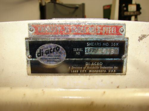 Diacro di-acro 36K precision shear sheet metal machine