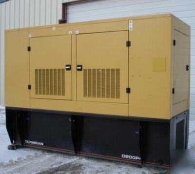 200KW olympian diesel generator - enclosed w/ base tank