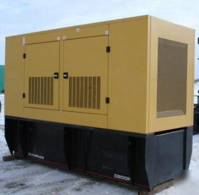 200KW olympian diesel generator - enclosed w/ base tank