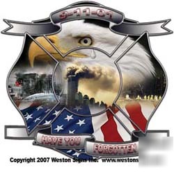 9 11 9-11 firefighter memorial decal 12